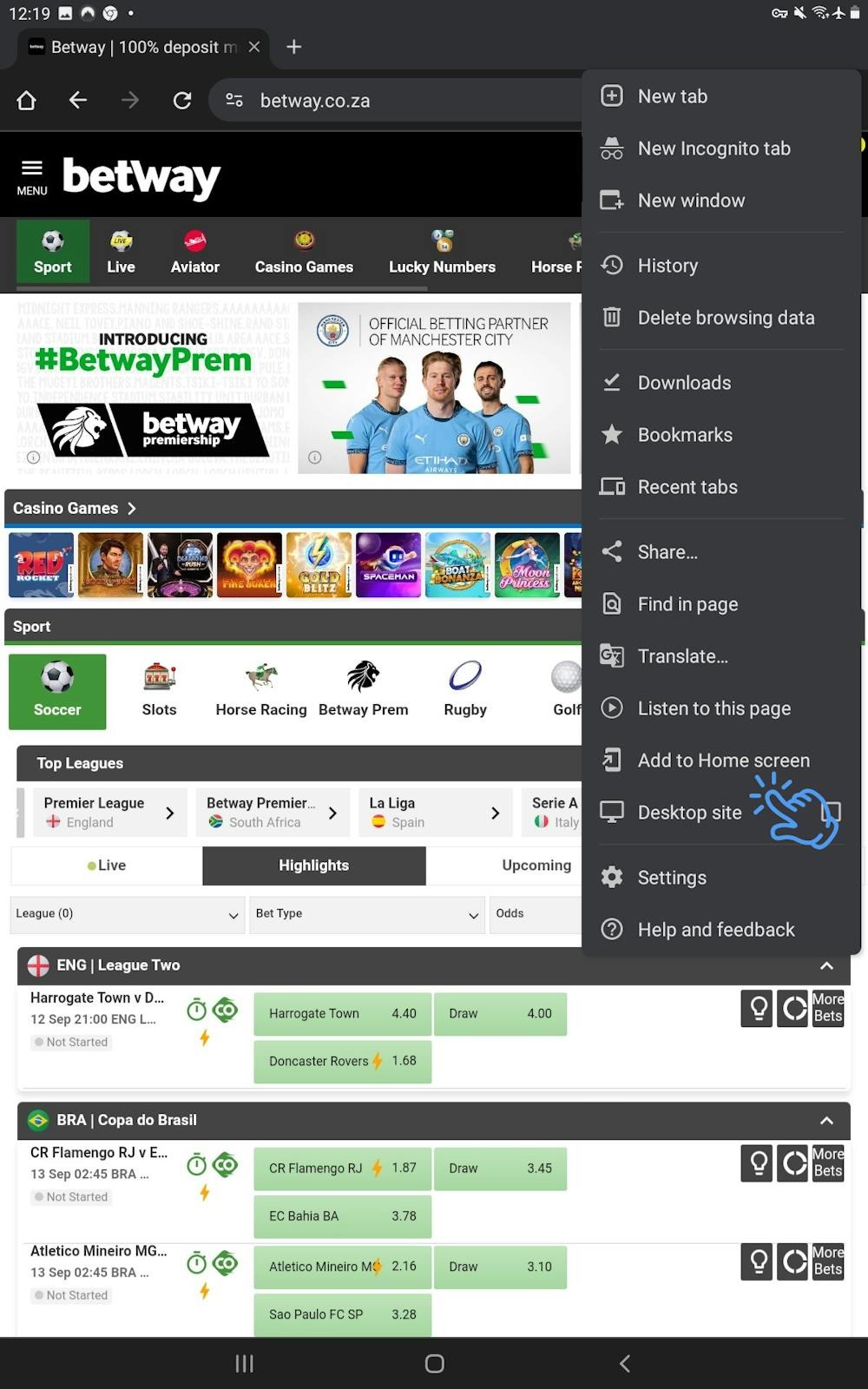 How to Install Betway PWA 2