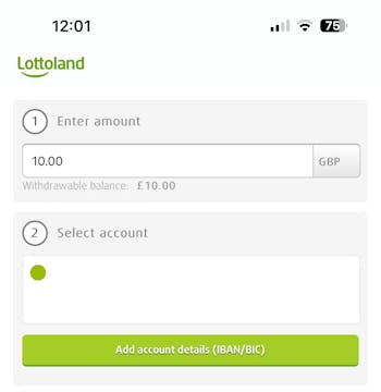 Lottoland withdrawal UK