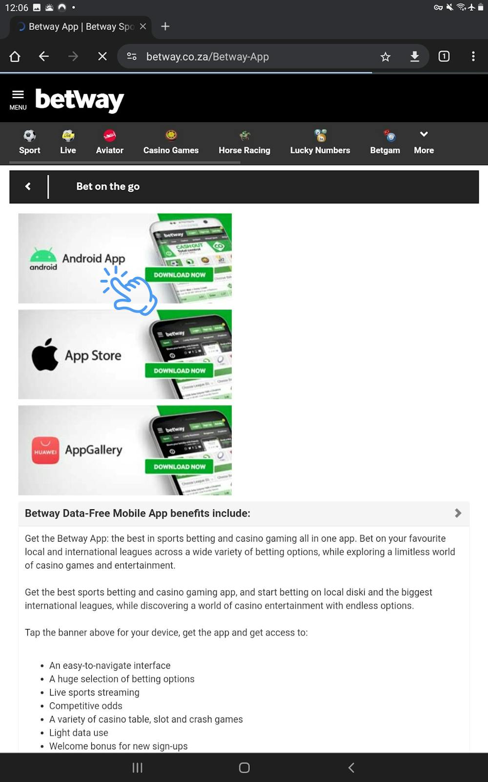 How to Install Betway App Android Step 7
