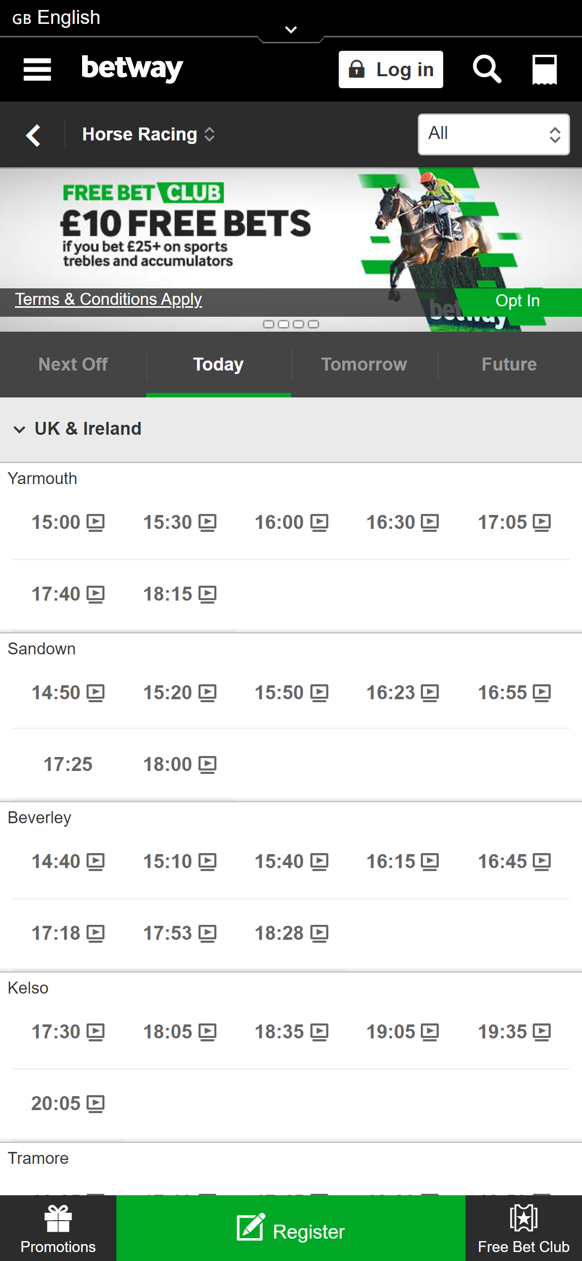 Betway horse racing uk