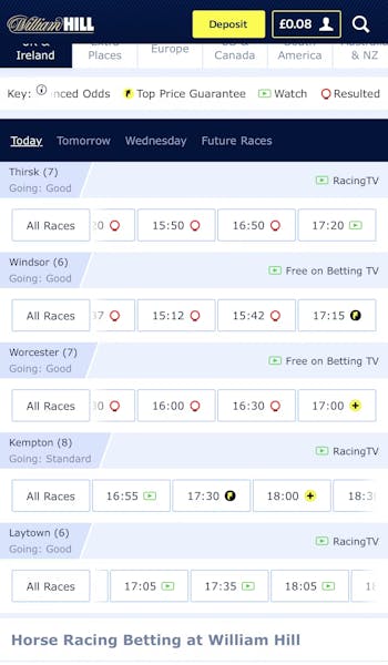 William Hill Horse Racing UK