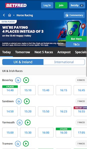 Betfred horse racing uk