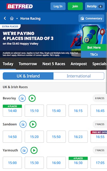 Betfred horse racing uk