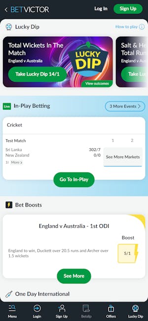 BetVictor cricket betting UK