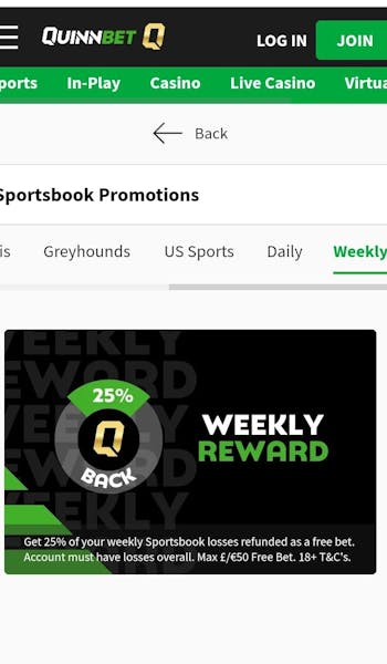 quinnbet weekly rewards