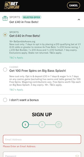 BetMGM registration UK