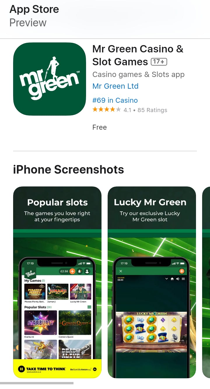 mr green app store