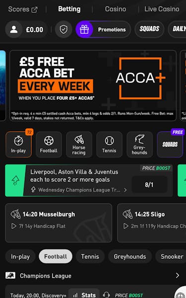 LiveScore Bet sportsbook (UK)