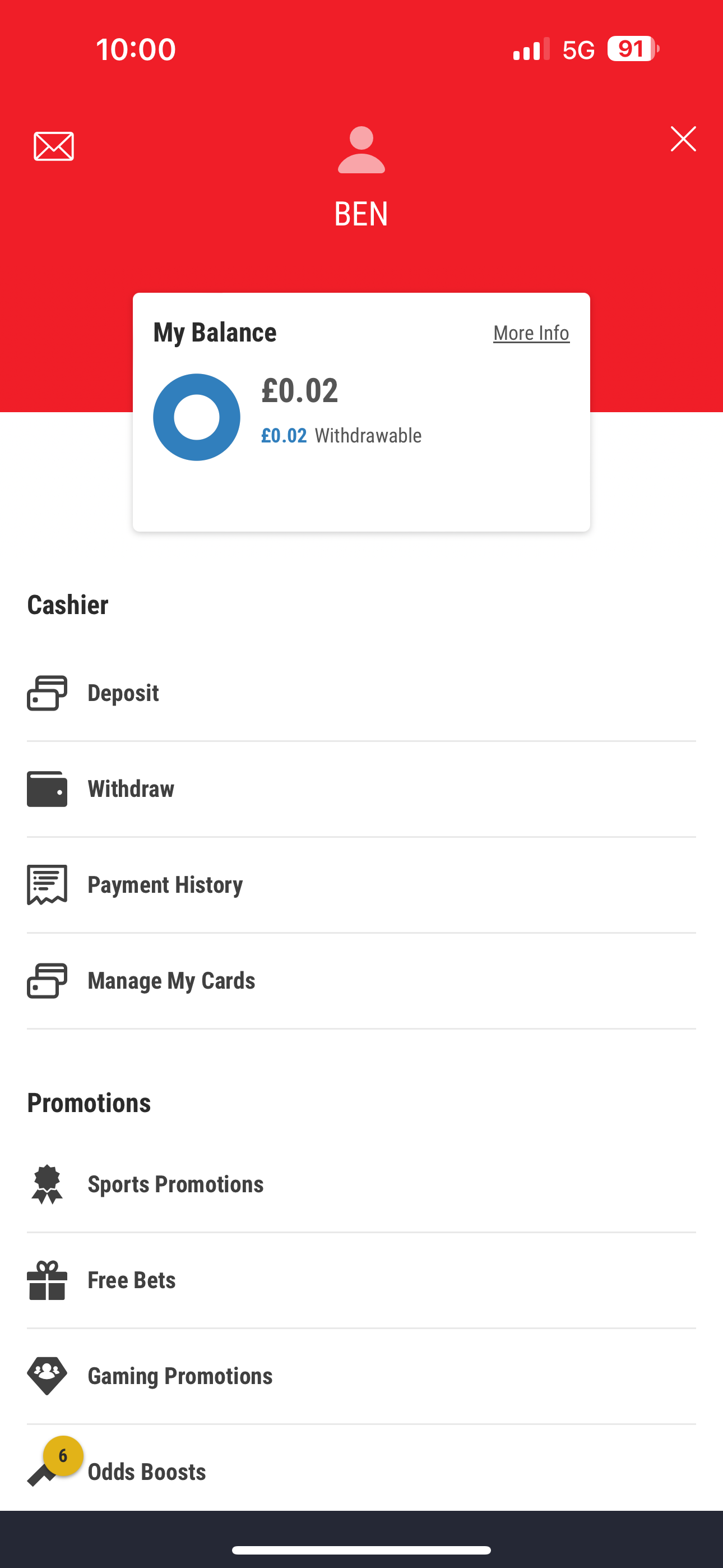 Ladbrokes Deposit/Withdrawal (UK)