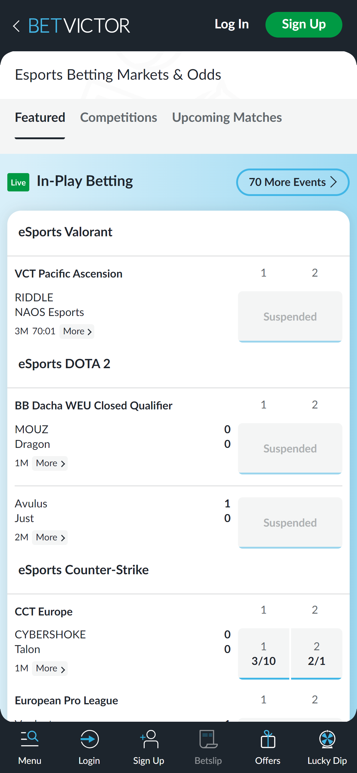 betvictor esports betting uk