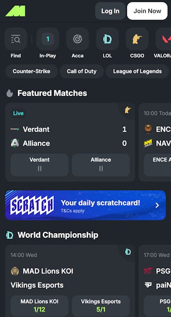 Midnite esports betting uk