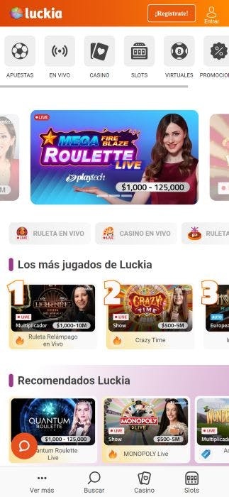 Luckia Colombia - casino en vivo