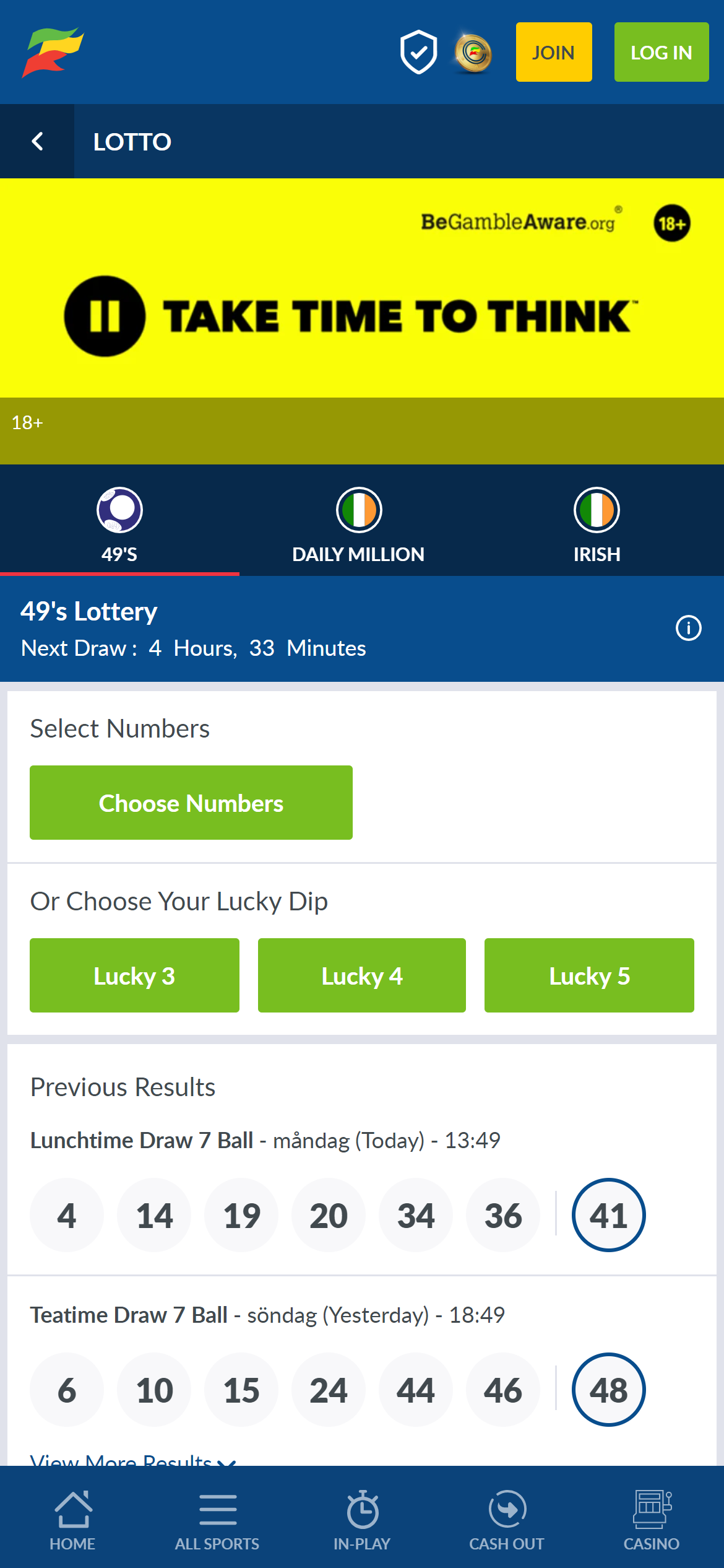 Coral Lotto betting uk