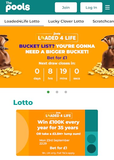 The Pools Lotto betting UK