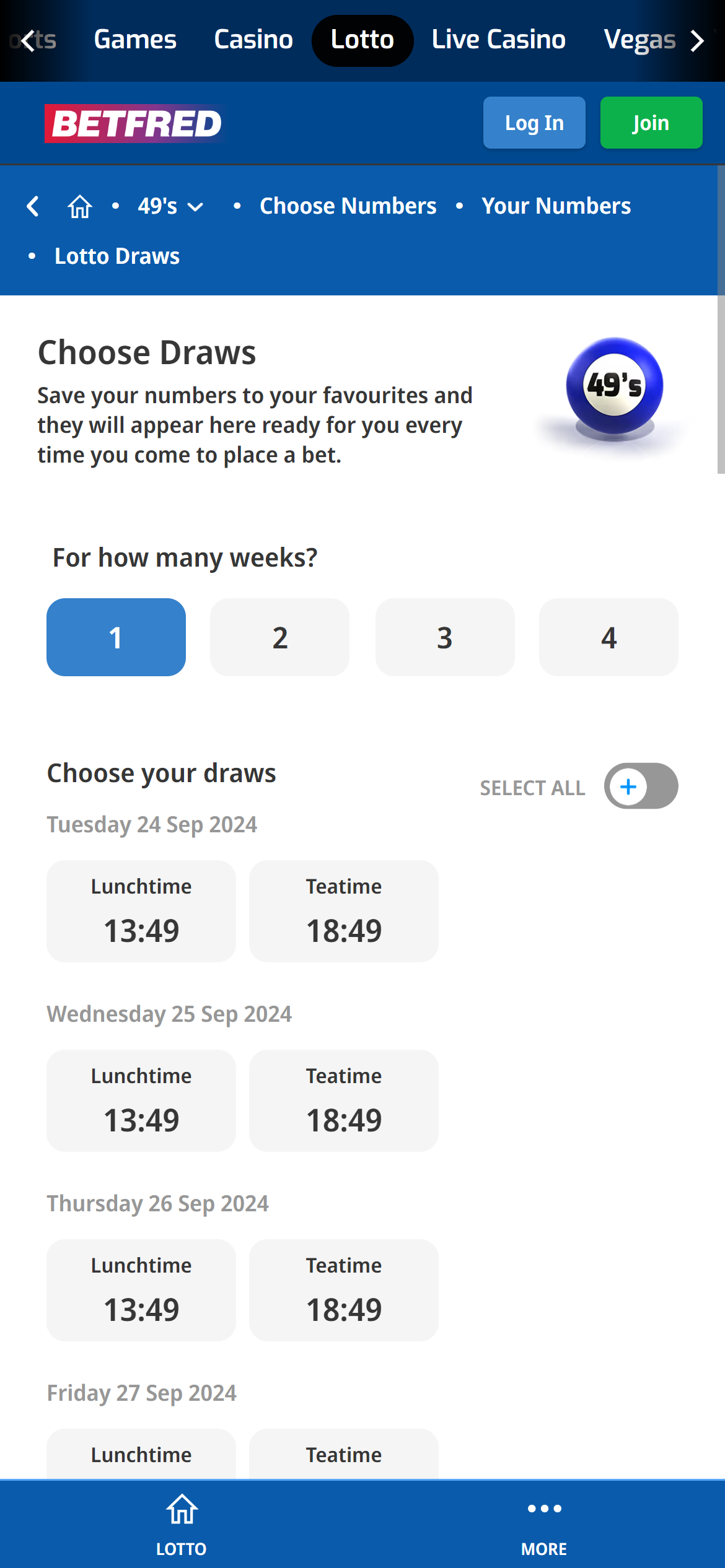 Betfred lotto draw UK