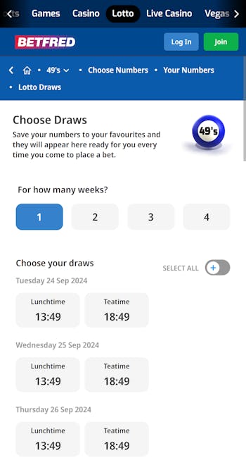 Betfred lotto draw UK