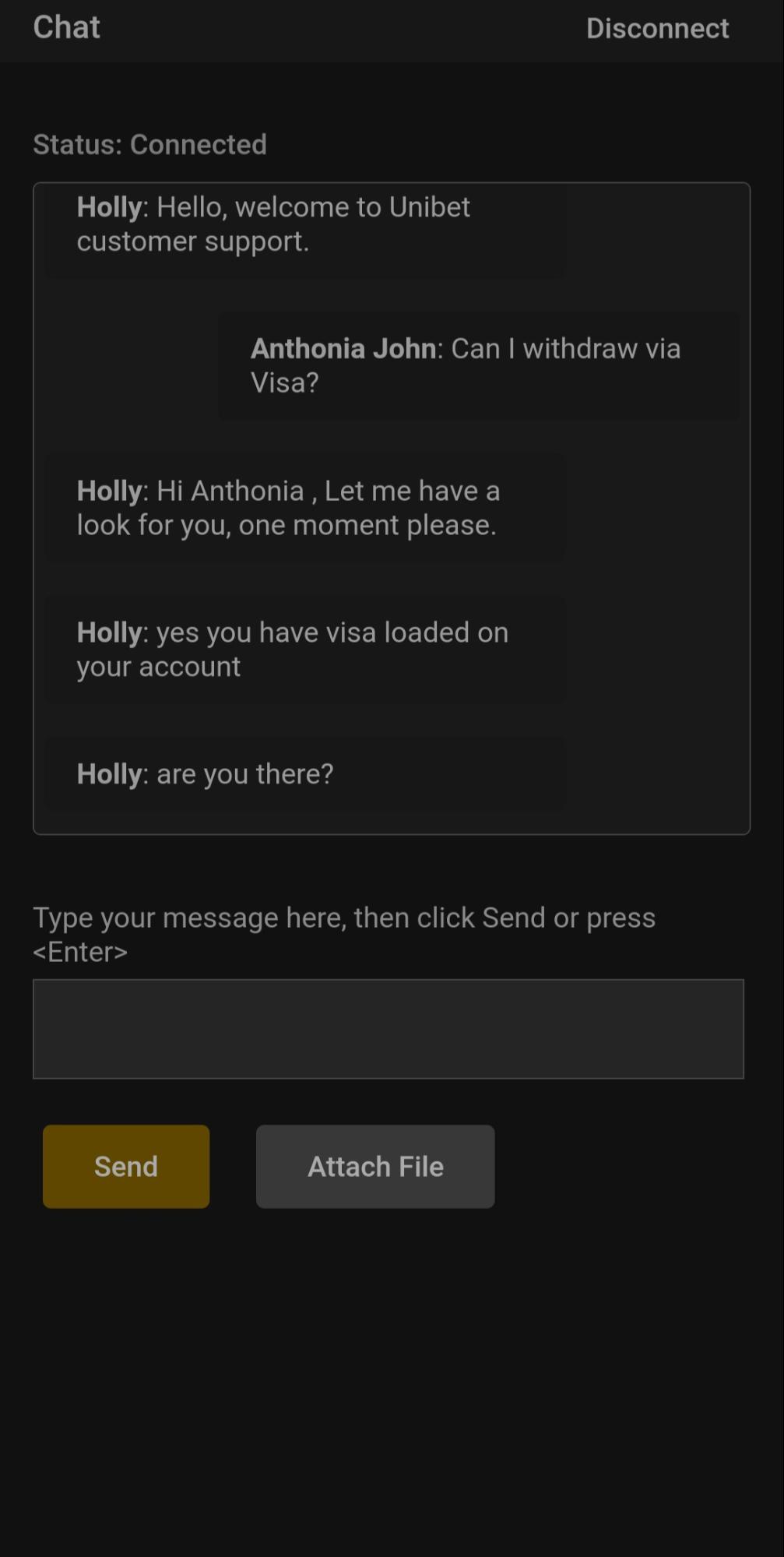 testing unibet live chat