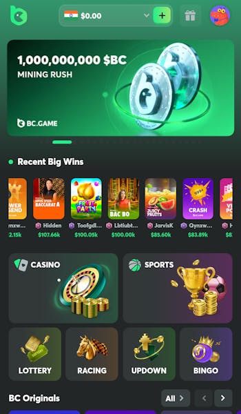 BC.Game deposit first step