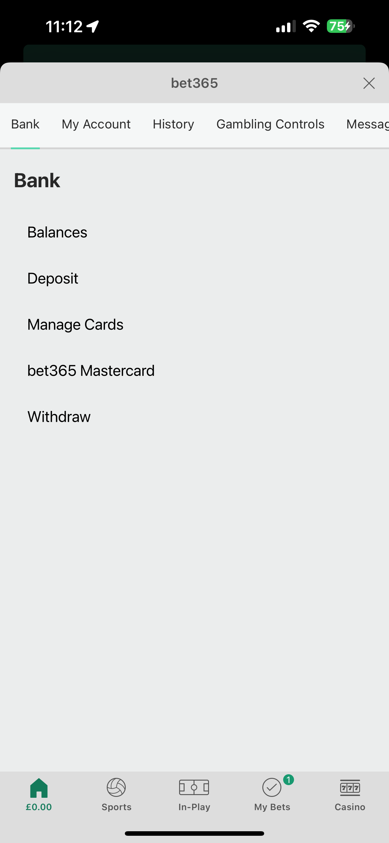 Bet365 Deposit/Withdraw 2 (UK)