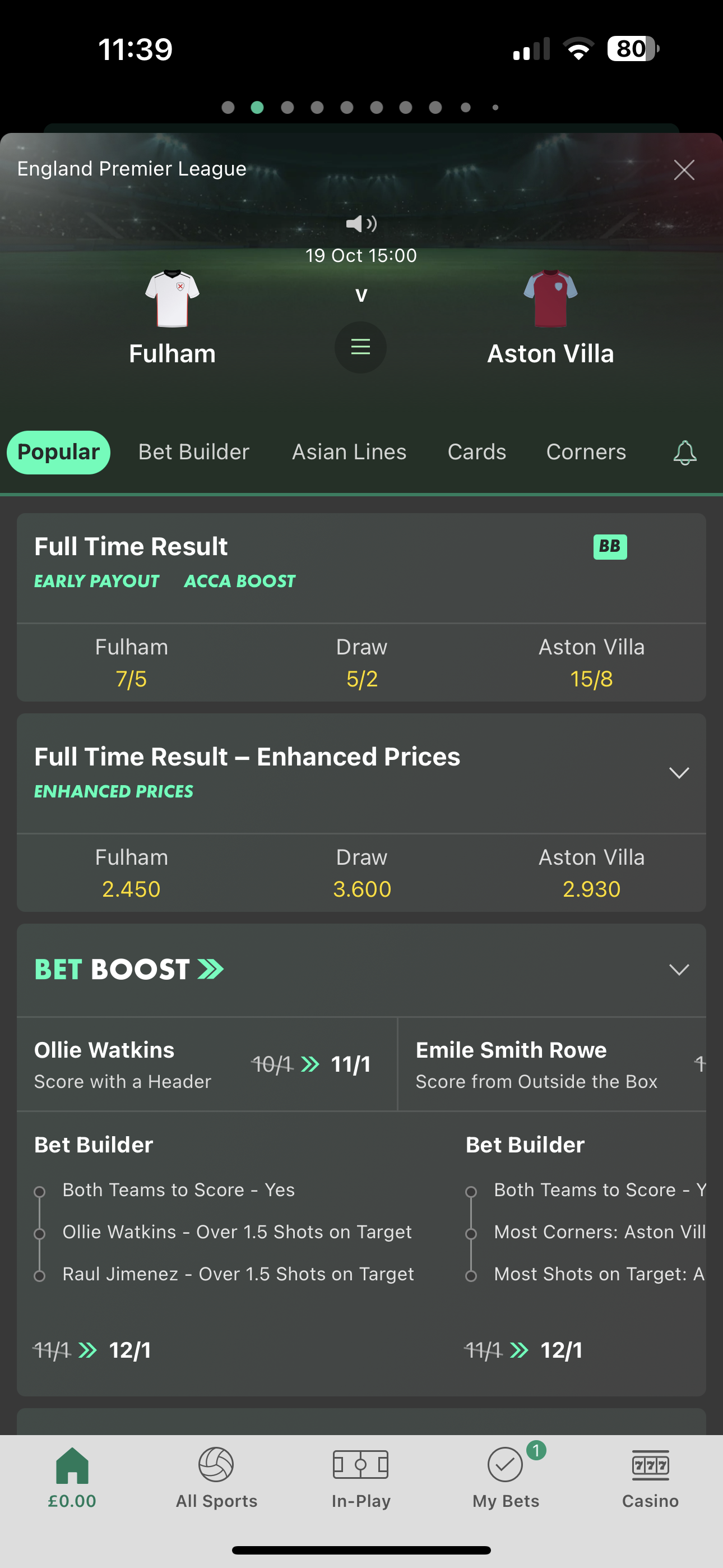 Bet365 2UP promotion (UK)