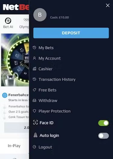 Netbet Deposit/Withdrawal 1 (UK)