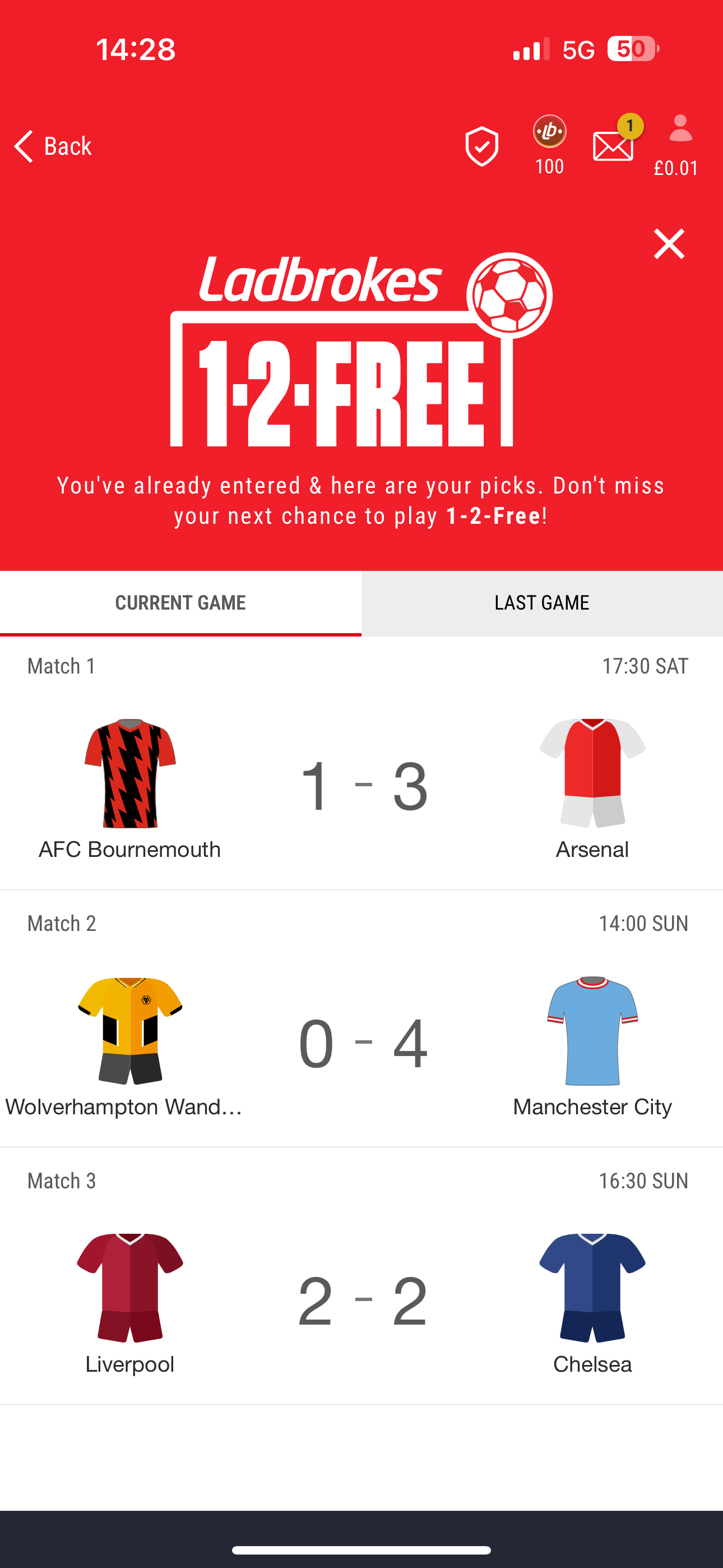 Ladbrokes 1-2-Free 3 (UK)