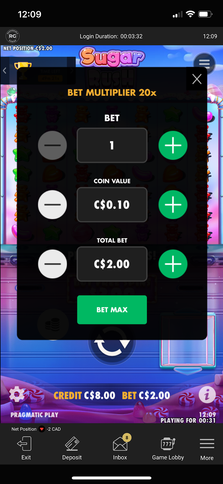 sugar rush experience at betmgm