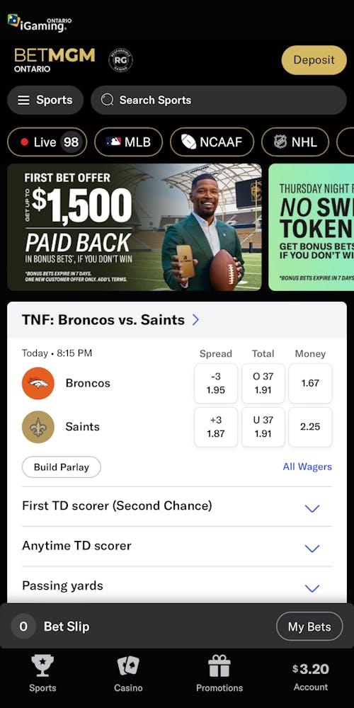 how to create betslip at betmgm step 1