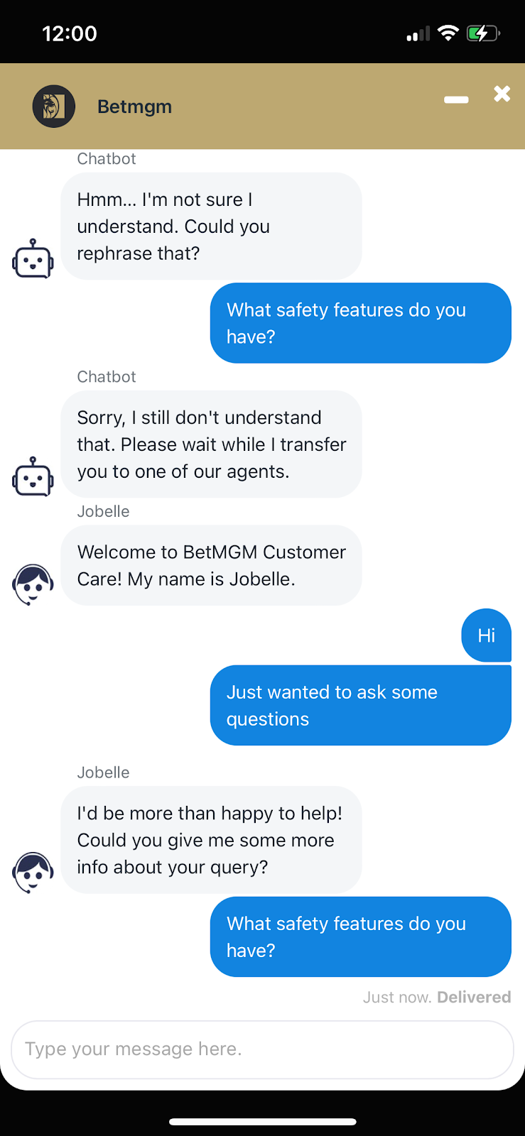 betmgm customer service test 2