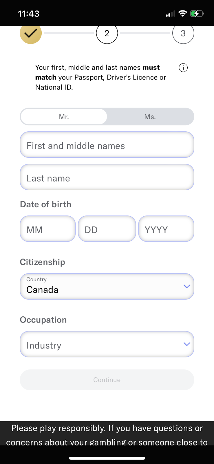 how to register at betmgm step 2