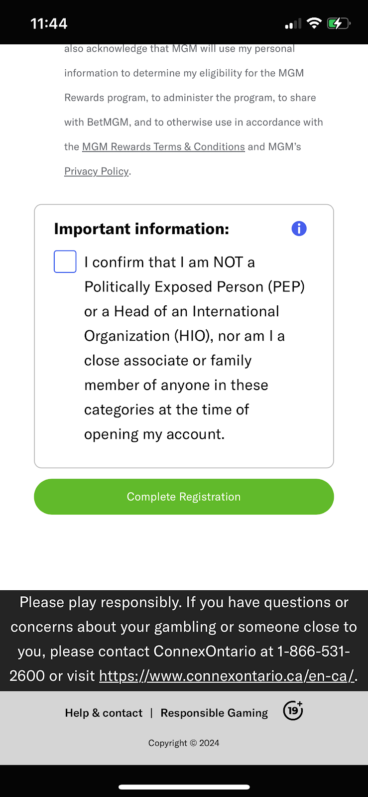 how to register at betmgm step 4