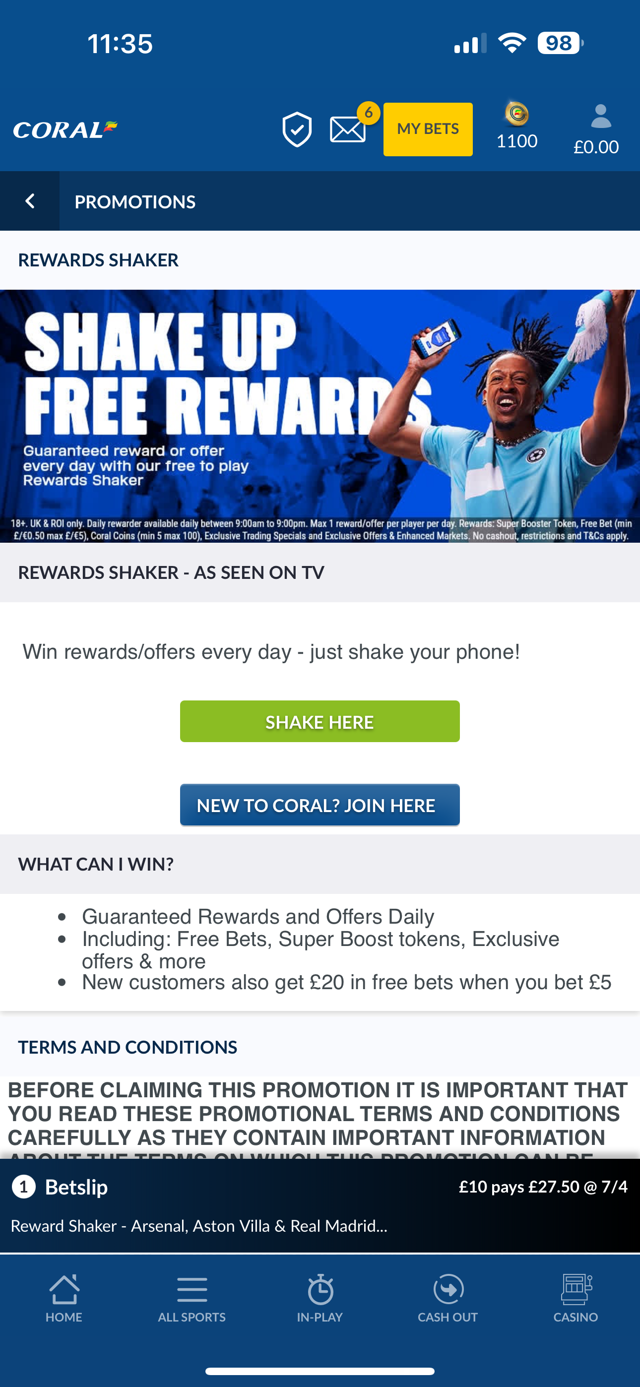 Coral Rewards Shaker 3 (UK)
