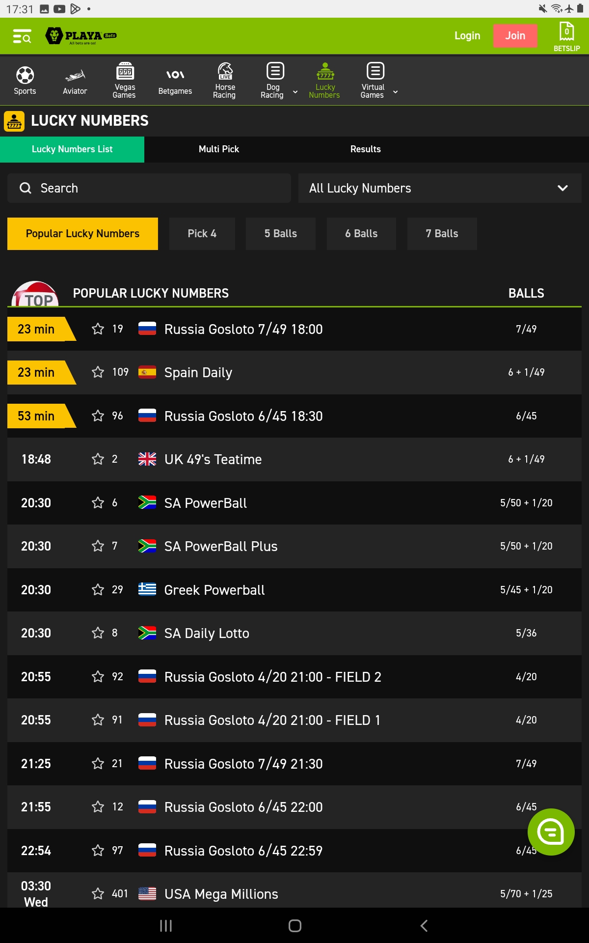 Playabets Android App5