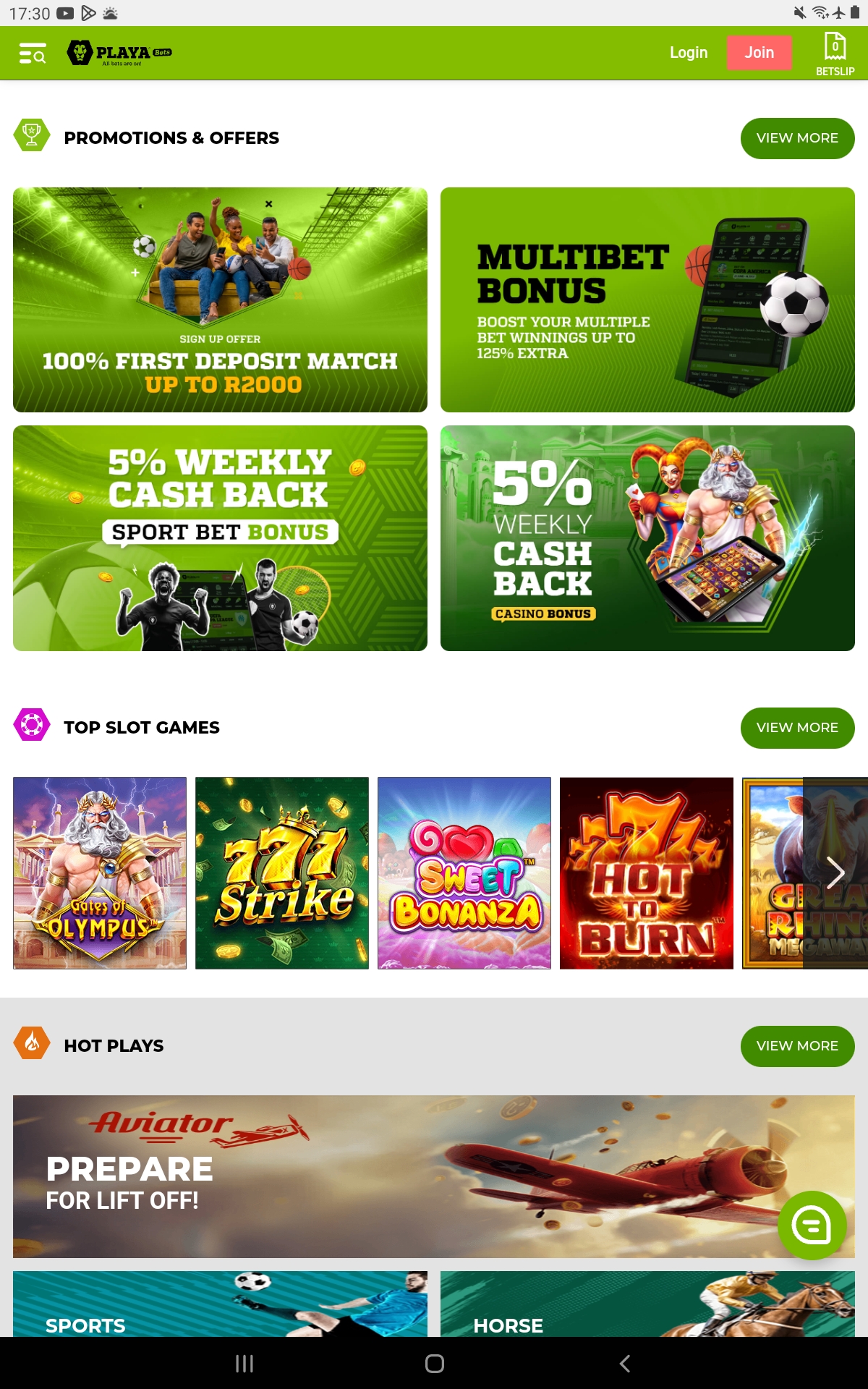 Playabets Android App1