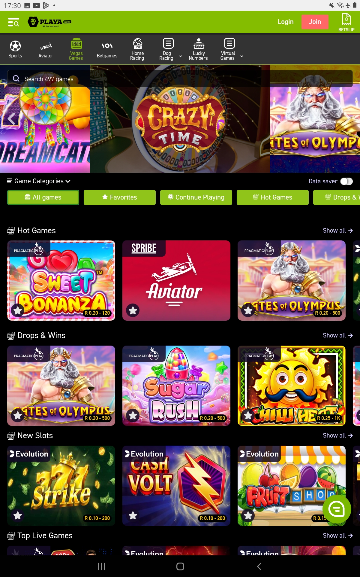 Playabets Android App3