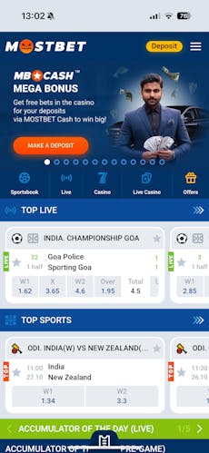 Mostbet India iOS App1