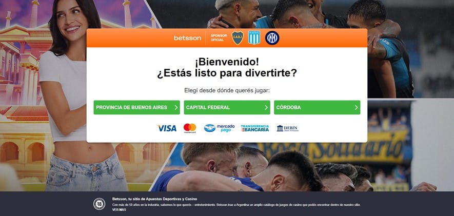 Betsson Argentina - registro paso 1