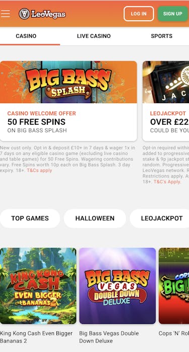 LeoVegas UK app