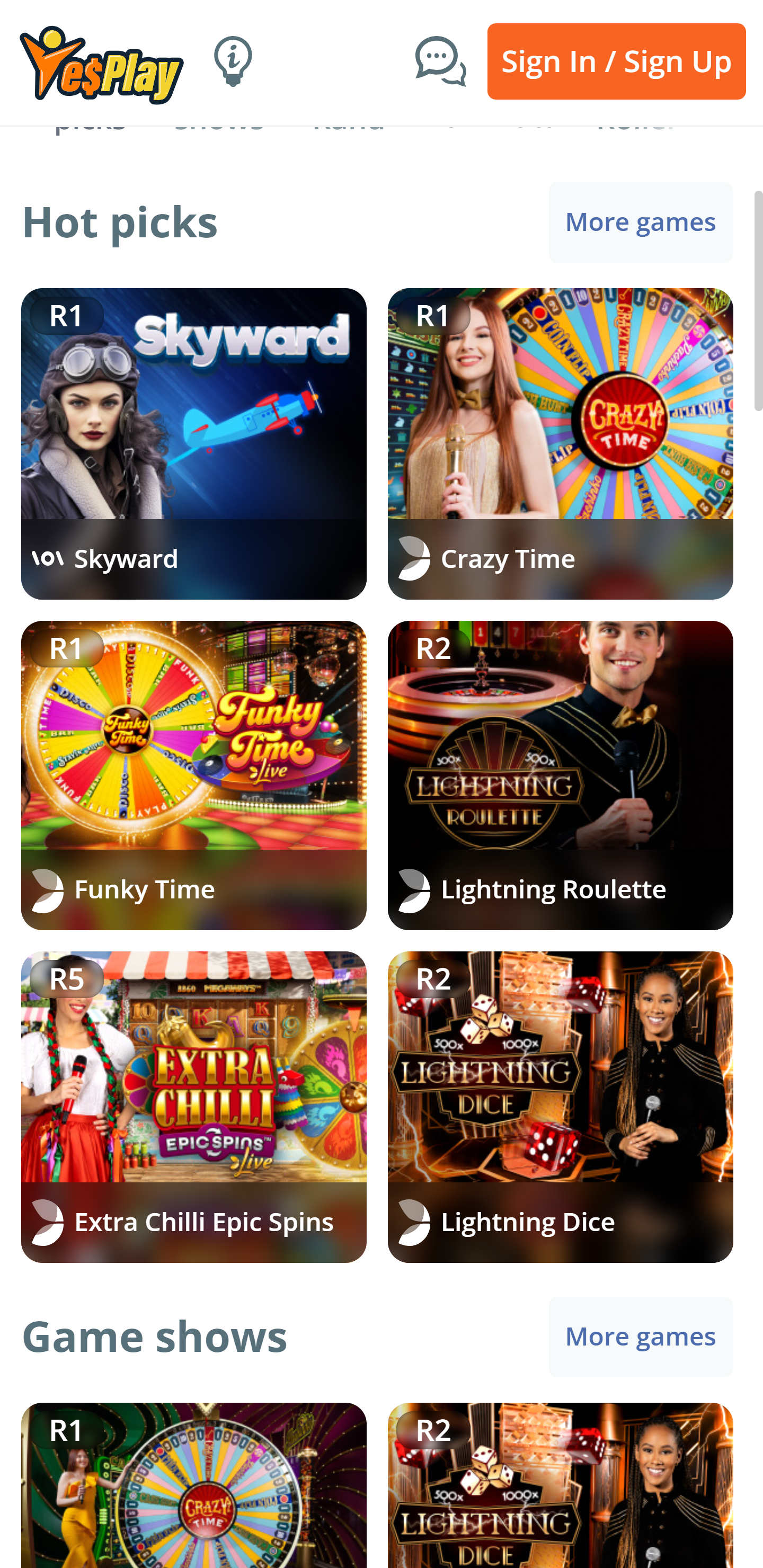 yesplay app install south africa