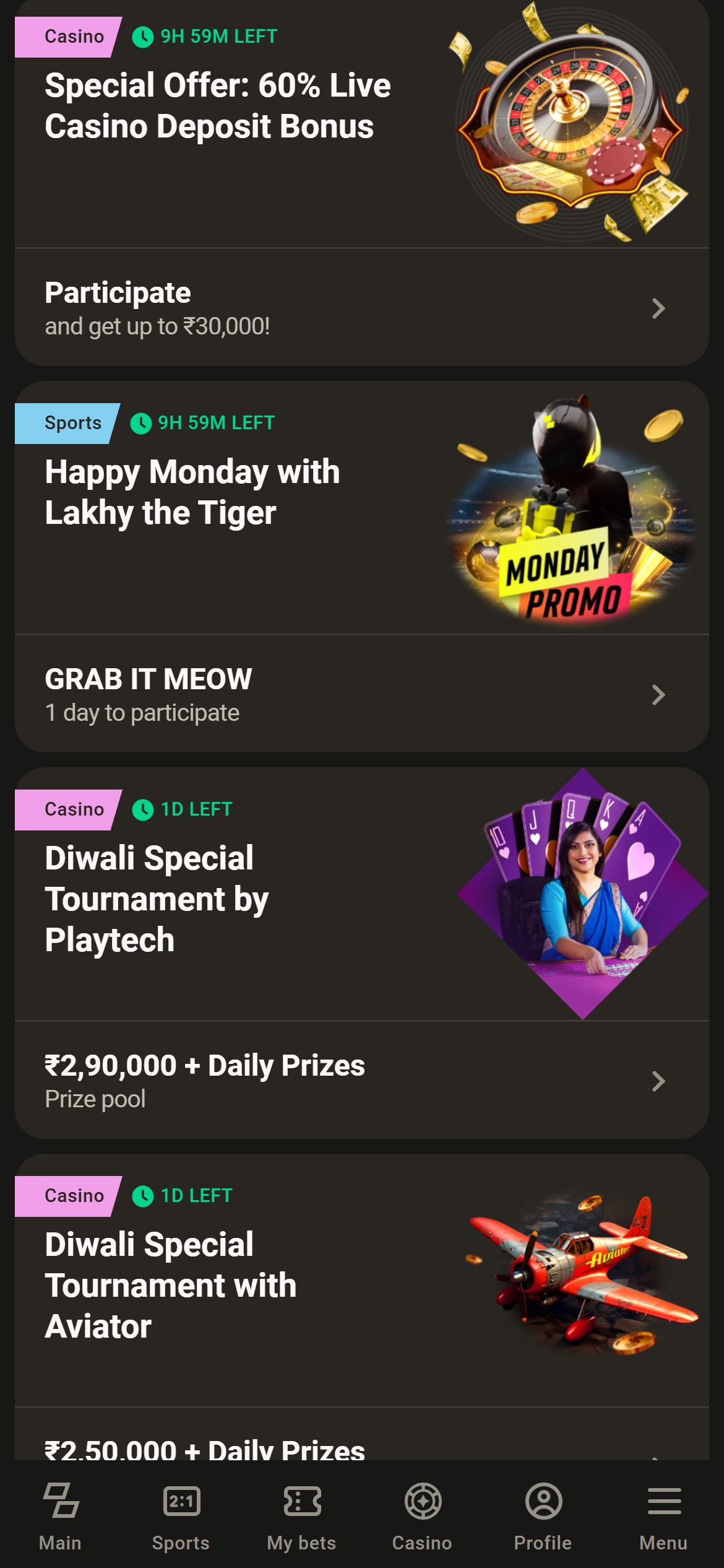 Parimatch india promotions