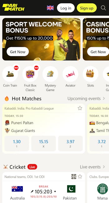 Parimatch sign-up 1