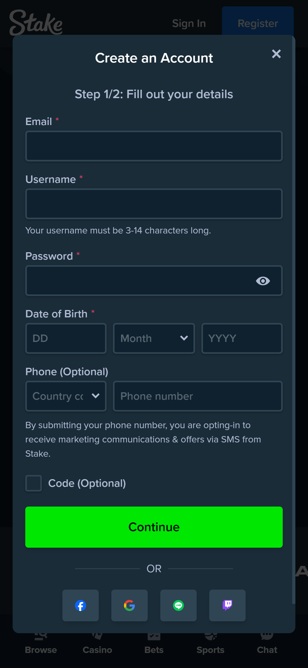 Stake Registration India
