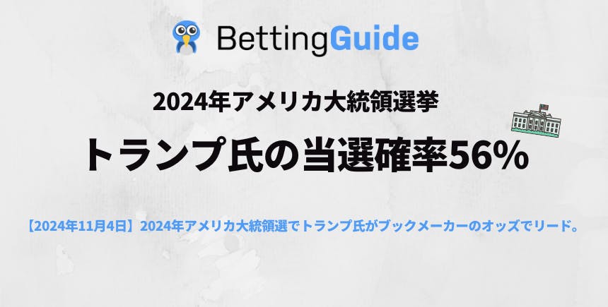 トランプ氏の当選確率56%