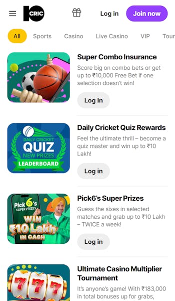10CRIC promotions India