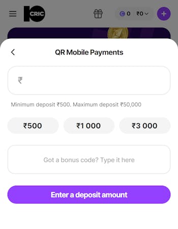10CRIC Deposit Bonus Code India