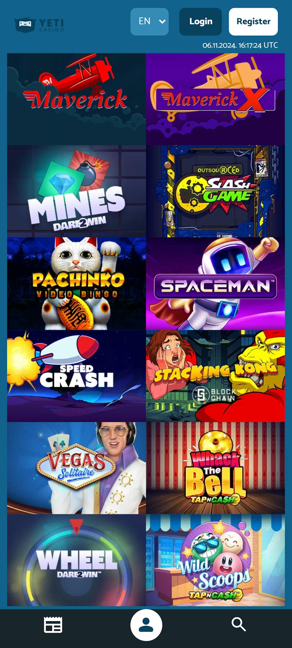 Yeti Casino Crash Games