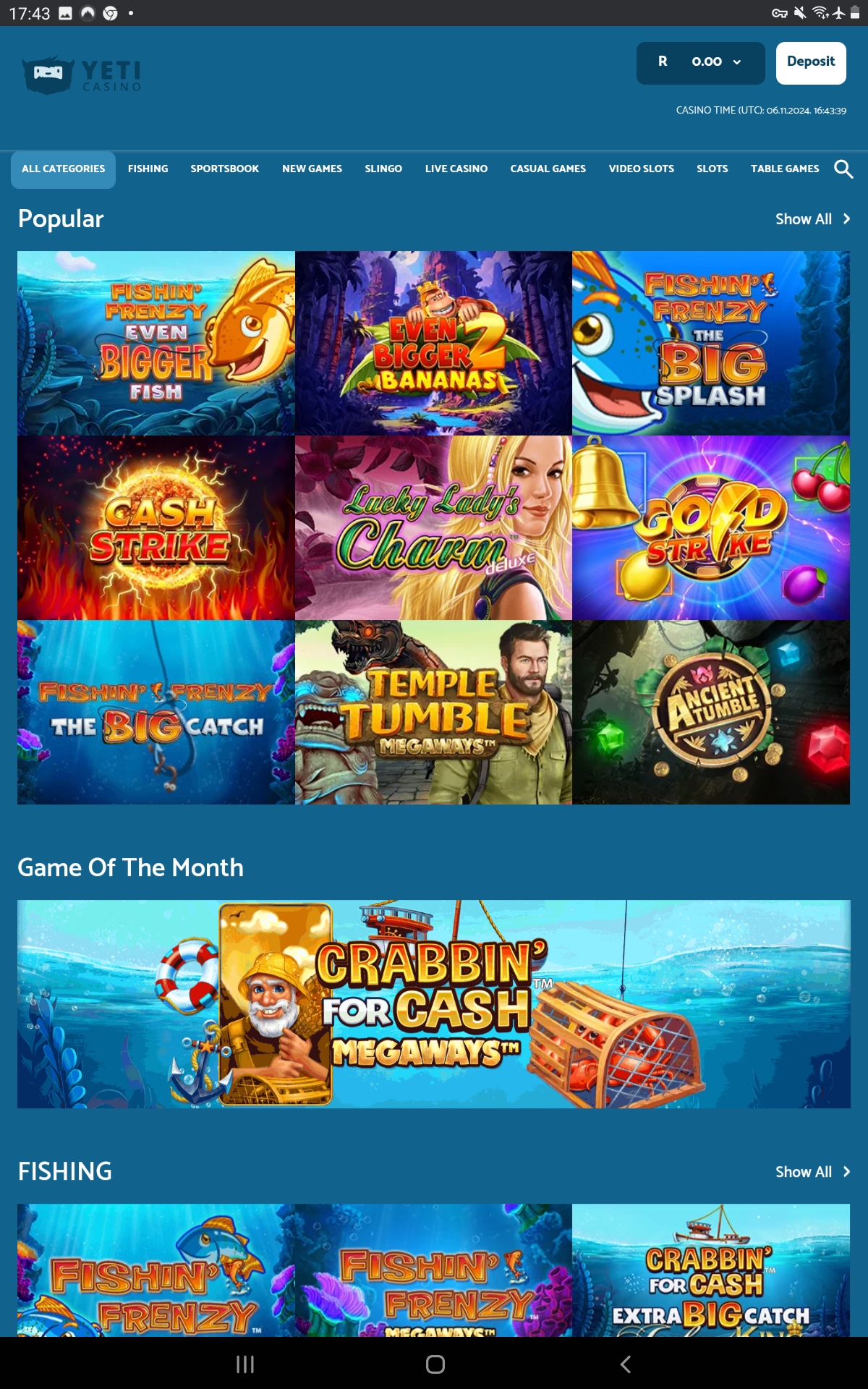 Yeti Casino App Android 3