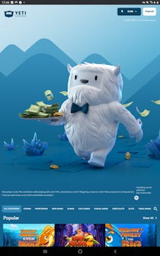 Yeti Casino App Android 1