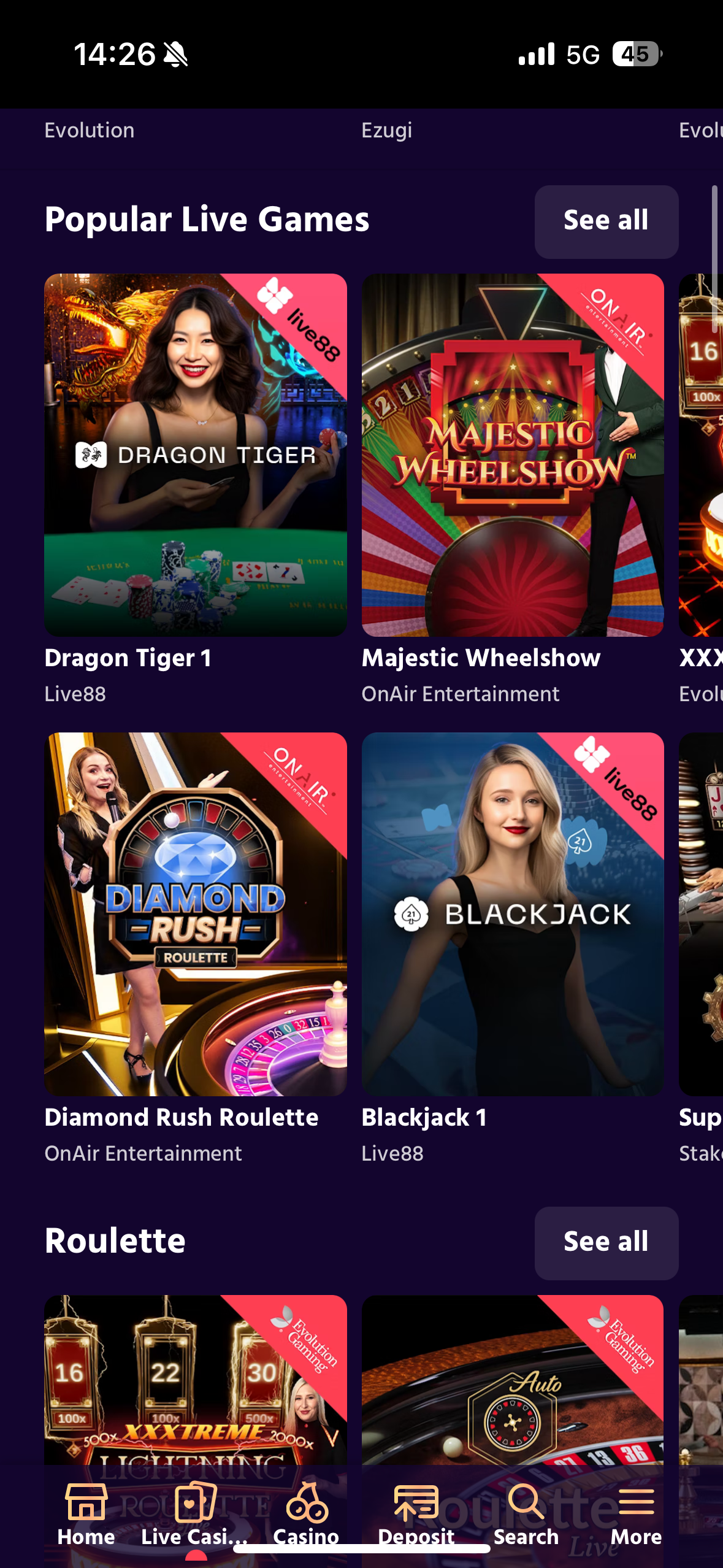 Live Casinos Indian Games