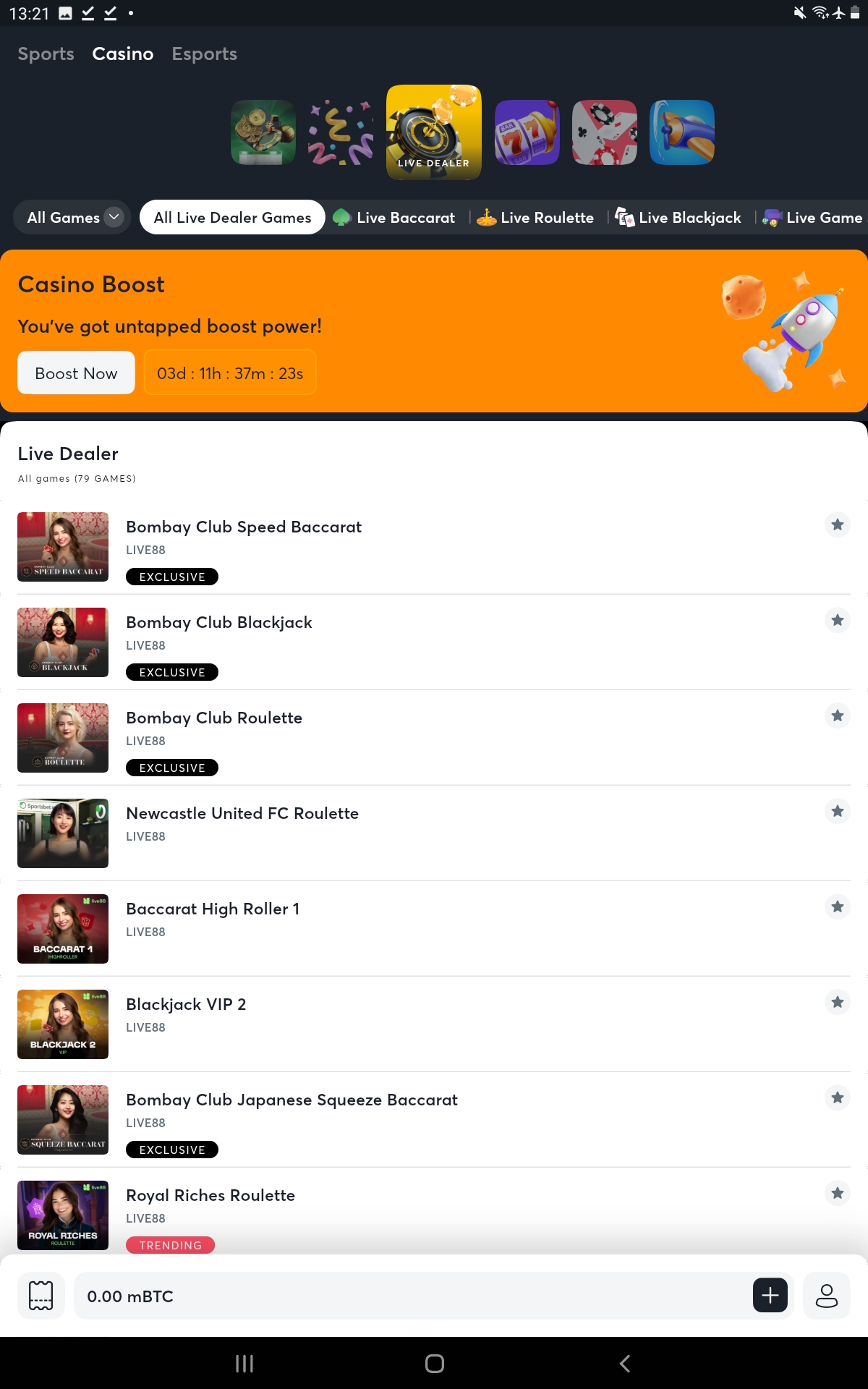 Sportsbet.io App Android 3